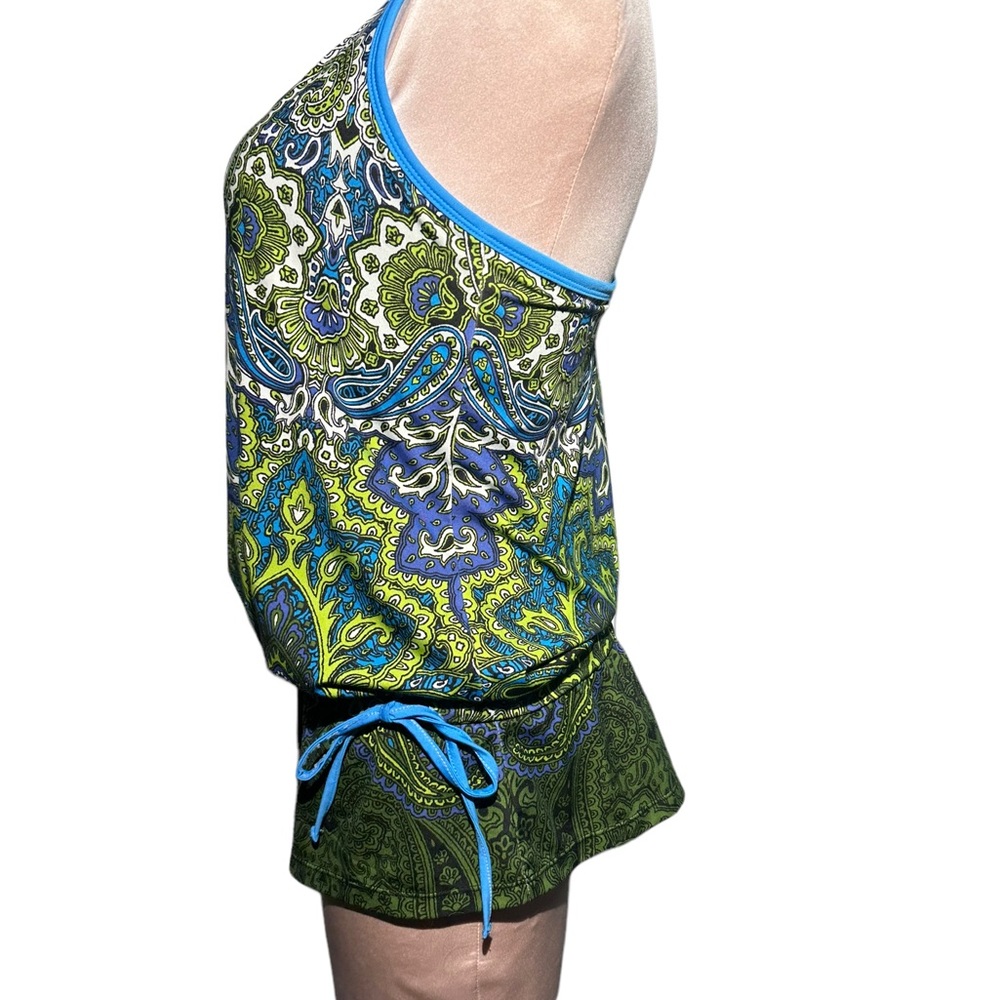 Athleta top paisley print in blue tones. Size S - Picture 7 of 11